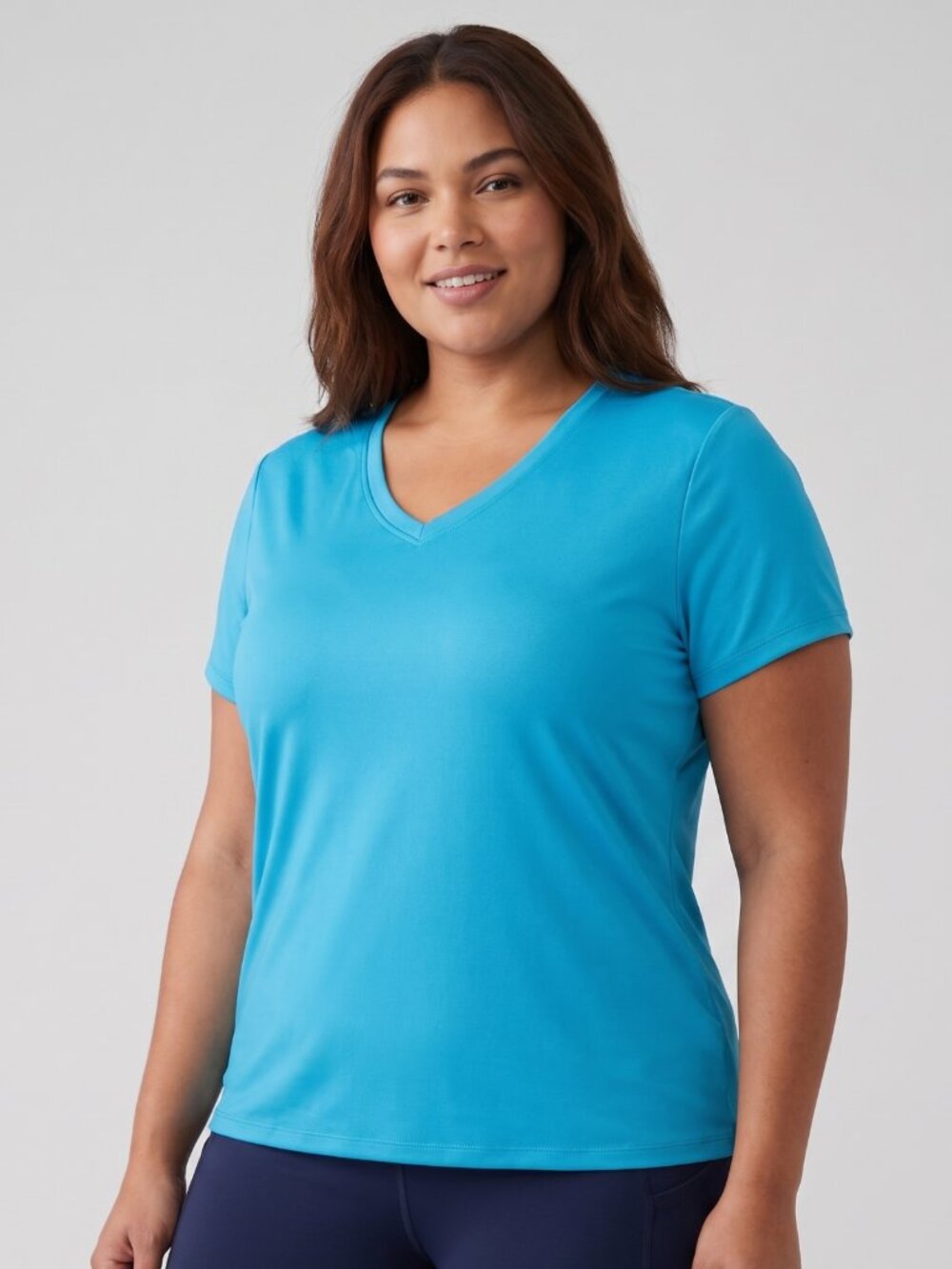 NWOT | Just My Size Active Blue V-Neck Performance Tee 2XL